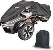 UltraGard 4-476BC Can Am 2015+ F3/F3T/F3S Cover Weather Water Resistant Full Cover Reflective Logo Exhaust Heat Shield Protection from Dust Dirt Rain Sun Rays (Black/Charcoal), Small