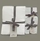 NEW West Elm EUROPEAN FLAX LINEN Duvet King California King & 2 King Shams White