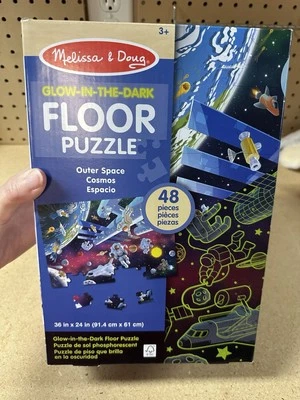 Puzzle Outer Space 48pcs-Glow In The Dark Jigsaw Cardboard Melissa & Doug New