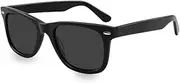 [JZS] Retro Polarized Square Sunglasses for Men and Women UV400 Protection Rectangle Sunnies
