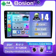 9" 6G+128GB Double DIN Car Stereo Android 14 Auto CarPlay GPS Navi Head Unit DSP