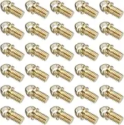 uxcell M3x0.5 Eye Bolts, 50 Pack Screw Hook Loop Ring Decorative Light Fixture for Candle Pendant Lamp Chandelier DIY Project, Gold Tone