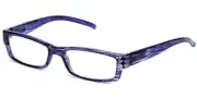 Calabria 757 Reading Glasses w/Striped Designs & Matching Case Huckleberry +1.00