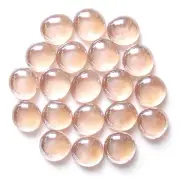 20 x Soft Shades of Antique Pink Glass Mosaic, Leadlight Pebbles, Stones