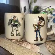 Rae Dunn Disney Toy Story Ceramic Mug Bundle Woody Buzz Lightyear