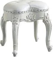 Footstool Dressing Table Vanity Table Upholstered Bench Chair Makeup Seat Baroque Piano Chair for Bedroom Heart Shaped (Color : H)