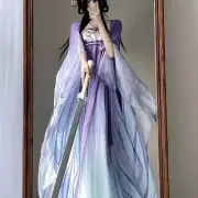 Chinese Hanfu Dress Women Large Size Cosplay Costume Ancient Gradient Hanfu