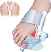 Bunion Corrector for Women & Men, Adjustable Knob Bunion Brace Splint for Big Toe Relief Bunion Splints Hammer Toe Straightener Suitable for Left and Right Feet, with 1 Pair Toe Seperator