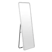 Metal Rectangular Full Length Standing White Metal Frame Mirror