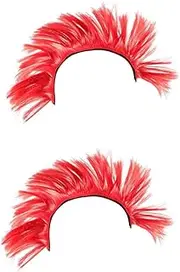 Kisangel 2pcs motorcycle helmet decoration helmet wig stickers helmet hawk wig helmet hair decoration motorbike helmet bicycle helmets outdoor accessories helmet props helmet cockscomb