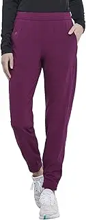 [Dickies] Retro Women Scrubs Pant Mid Rise Jogger DK050P, XS Petite, Wine