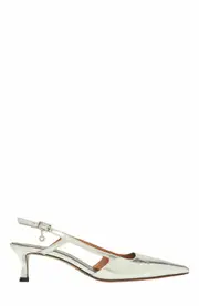 maje Silver leather strappy heels at Nordstrom, Size 36