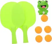 GANAZONO 1set Cute Frog Hanging Table Tennis Trainer Boy Girl Indoor Portable Paddles and Balls Exerciser Parent-boy Girl Interaction Sports Toy Enhances Focus Vision Skills