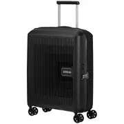 American Tourister AeroStep 55 cm Expandable Carry-On Spinner Suitcase - Black