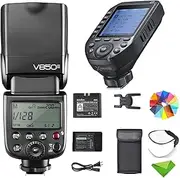 Godox V850II V850 Flash w/XProII-N Trigger for Nikon Cameras, GN60 2.4G 1/8000s HSS 650 Full-Power Flashes 2000mAh Li-ion Battery 1.5s Recycle Time Standard Hotshoe Camera Speedlight Speedlite