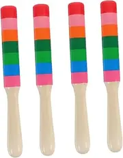 Yardwe 2Pairs Rhythm Sticks Decorative Percussion Instruments Engaging Music Plaything for Fun Rhythm Learning for Classroom and Home