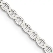 22 Inch Sterling Silver 3.1mm Flat Anchor Chain