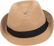 [COLLBATH] Straw Hat Mens Hats Caps Sun Hat for Men Straw Visor Hat for Women Beach Hat Beach Hat Men Sun Hat Mens Hats Fitted Ladies Hats for Summer Sun Hat Mens Khaki