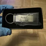 LEXUS Keychain BLACK LEATHER KEY CHAIN, Lexus Licensed Keychain “Keyes” Branded