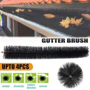 Gutter Brush Roof Leaf Guard Heavy Duty Twigs Filter Home Garden Nylon Bristles