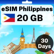 eSIM Philippines - 20 GB - 30 Days - Travel eSIM | QR code activation