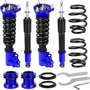 Adjustable Coilovers Compatible with Honda Civic 2006-2011, Acura CSX 2006-2011 Coil Spring Absorber Struts Suspension Lowering Kit Blue