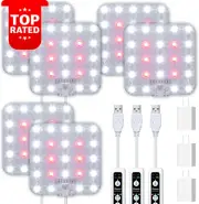 3-Pack Dimmable Full Spectrum Grow Lights Natural White LED Timer Indoor Plants