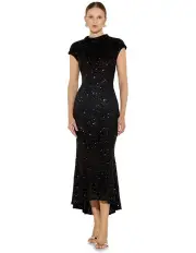 [Montique] Zahra Sequin Dress in Black