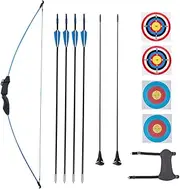 TOPARCHERY Archery Takedown Recurve Bow and Arrow Set for Beginners Target Shooting Training Practice