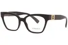 Versace 3294 GB1 Eyeglasses Frame Women's Black/Gold Full Rim Optical Frame 53mm