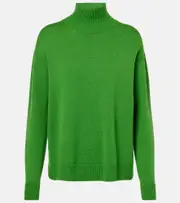 ['S Max Mara] 'S Max Mara Marta wool and cashmere turtleneck sweater UK 6 green