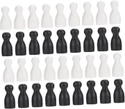 ORFOFE 48pcs Wooden Chess Pieces for Flight Chess and Chessman Board Games Replacement Accessories for Imagination and Logical Thinking Development