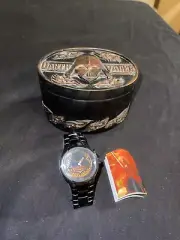 Black 2005 FOSSIL Darth Vader Star Wars Wrist Watch #306/1000 Flames Very Rare!