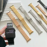 在飛比找蝦皮商城精選優惠-新款不銹鋼錶帶豪華金屬替換腕帶適用於 Apple Watch