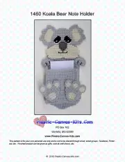 Koala Bear Note Holder-Plastic Canvas Pattern or Kit