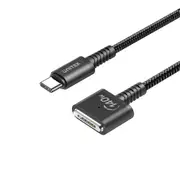 Unitek USB-C to MagSafe 3 Cable - 2m - Black Nylon Braided - Strong Magnetic Hold - Up to 140W PD - Supports MacBook Pro / MacBook Air [C14121BK-2M]