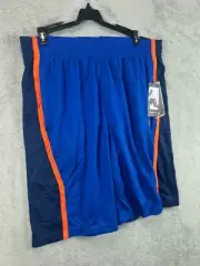 AND1 Mens Basketball Gym Court Shorts Large Royal Blue Workout Net Mesh 11" NWT