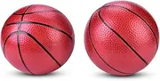 2Pcs Children Basketball, Outdoor Indoor Soft Bouncy Kids Mini Basketball Toy Inflation Mini Ball