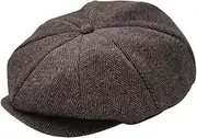 [jerague] Wool Newsboy Cap for Men Women Classic Vintage Gatsby Lvy Cabbie Hat Flat Beret Cap