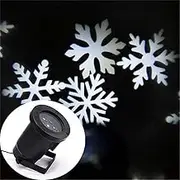 LED Snowflake Projector Waterproof Moving Decorated White Snowflake Spotlight for Holiday Christmas Wedding Party