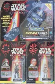 Hasbro Star Wars CommTech Reader + Action Figures, Skywalker and Jar Jar Binks