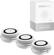 BONNIEFACE BF-1119 Sonic Facial Cleansing Brush Heads, Face Cleansing Brush Head Replacement - Luxurious Soft Bristle and Professional Dupont Bristle Options, Pack of 3 (Professional Dupont Bristle)
