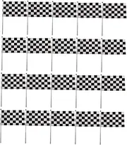 25pcs Checkered Flag Handheld Racing Flags and Car Theme Party Decorations for Racing Events Birthdays and Parades