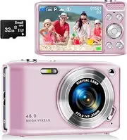 Hiacinto 48MP Point and Shoot Camera With 2.88' IPS Screen, 4K Video, 16X Zoom, Macro Mode, Flash - Compact Beginner Camera for Teens, DC100P