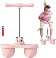 Balance Bounce Ball, Fun Balance Board Jumper with Handle 14.37x5.71x24.02 inches, High Jump Toy And Sports Rides Game with Air Pump for Kids Aged 6+ Ridde Games