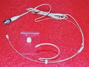 Double Earhook Headset Microphone w/ 4 pin mini XLR for Audio Technica Wireless