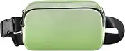 [GAIGEO] Magnolia Celadon Green Gradient Waterproof Fanny Pack for Women Large Hip Belt Bag Designer Travel Waist Bag, Magnolia Grass Green Gradient, 8 x 5.3 x 2.3 inch, Funny Print