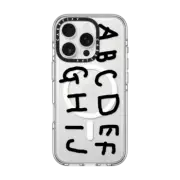 iPhone 16 Pro Clear Case MagSafe Compatible INAP ALPHABET BLACK