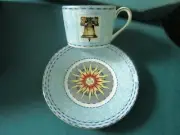 “Wedgwood” England Celebration Of Millenium Coffee Cup Saucers Set 4 Pcs New ^^