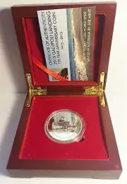 NEW 2015 GALLIPOLI MEMORIAL 1 Oz COIN & Wood Display Box with C.O.A. LTD 1,000